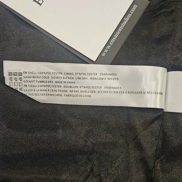 En Saison Top Women Size 3X Nelly Bandeau Bustier Black Tweed Crop Mini Tube NEW - Picture 15 of 15